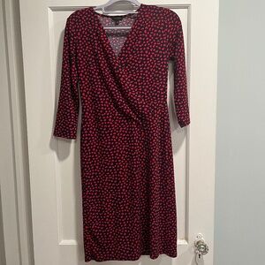 Talbots 3/4 sleeve heart dress